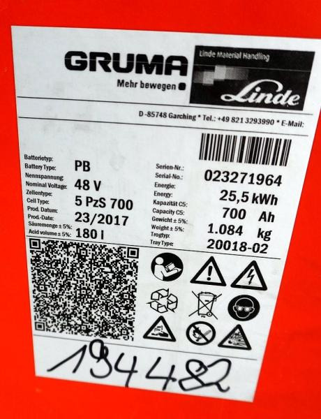 GRUMA 48 Volt 5 PzS 700 Ah - Bateria automotiva: foto 5 GRUMA 48 Volt 5 PzS 700 Ah - Bateria automotiva: foto 5