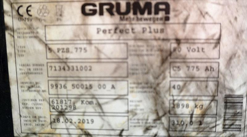 GRUMA 80 Volt 5 PzS 775 Ah - Bateria automotiva: foto 5 GRUMA 80 Volt 5 PzS 775 Ah - Bateria automotiva: foto 5