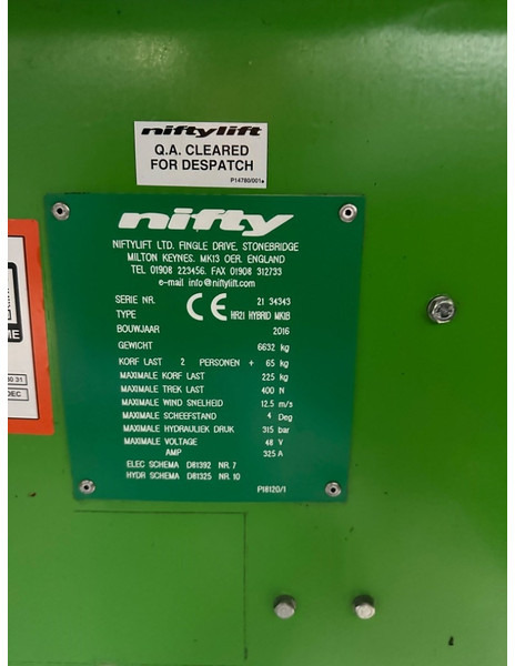 Plataforma articulada Niftylift HR 21 HYBRID: foto 14