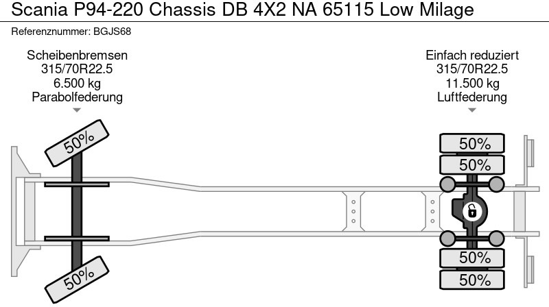 Scania P94-220 Chassis DB 4X2 NA 65115 Low Milage - Camião chassi: foto 5 Scania P94-220 Chassis DB 4X2 NA 65115 Low Milage - Camião chassi: foto 5