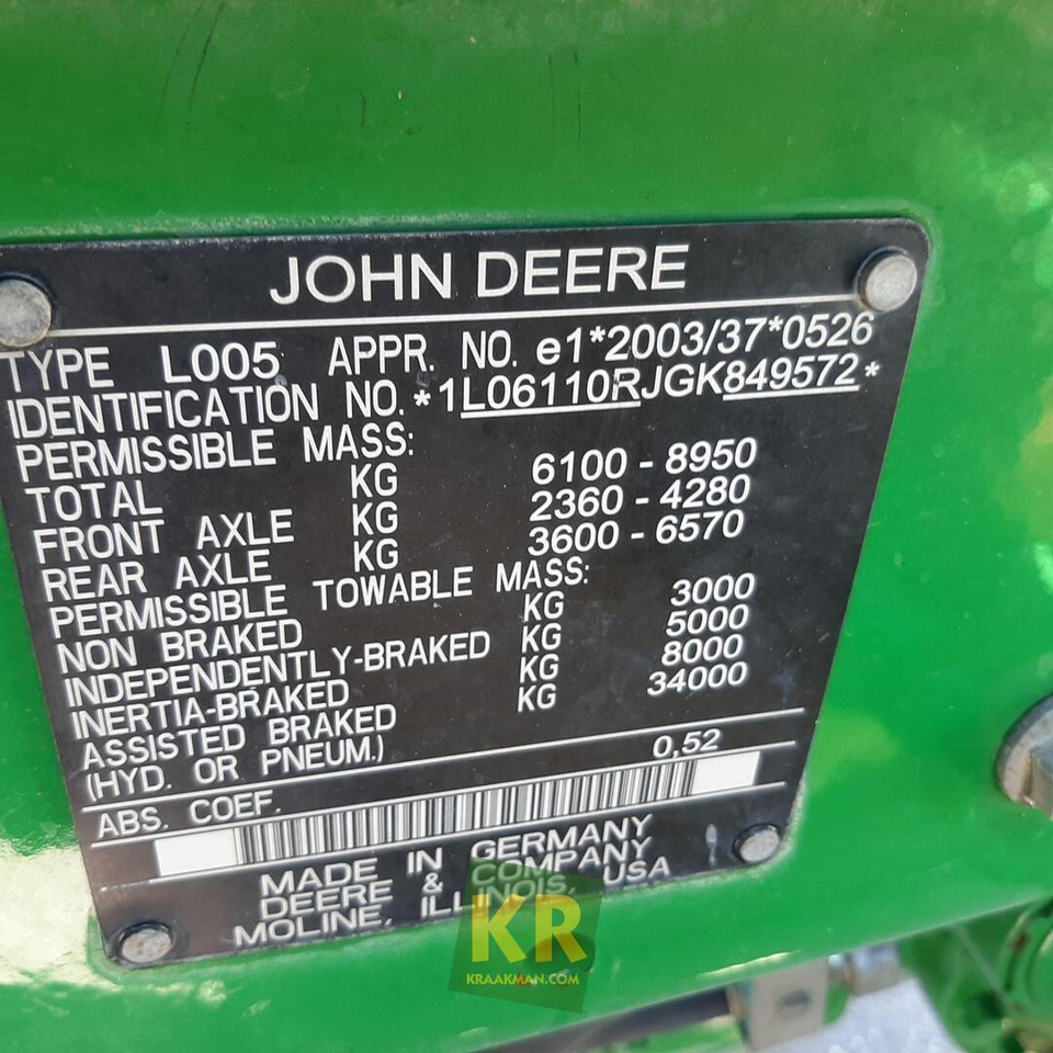 John Deere 6110R - Trator: foto 3 John Deere 6110R - Trator: foto 3