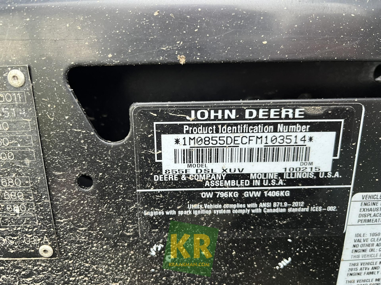 Quadriciclo John Deere XUV855D: foto 17
