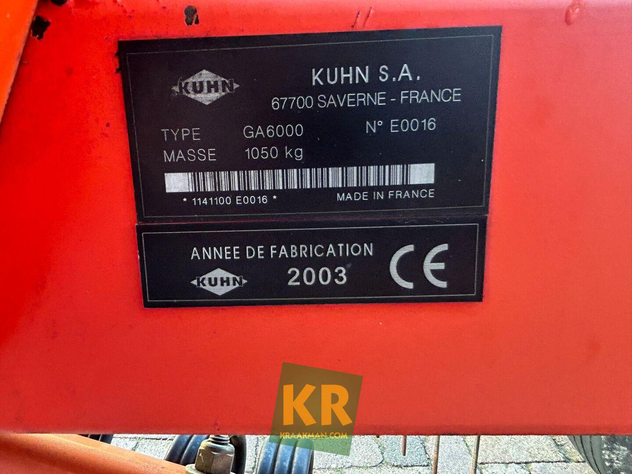 Kuhn GA 6000  - Ancinho enleirador: foto 2 Kuhn GA 6000  - Ancinho enleirador: foto 2