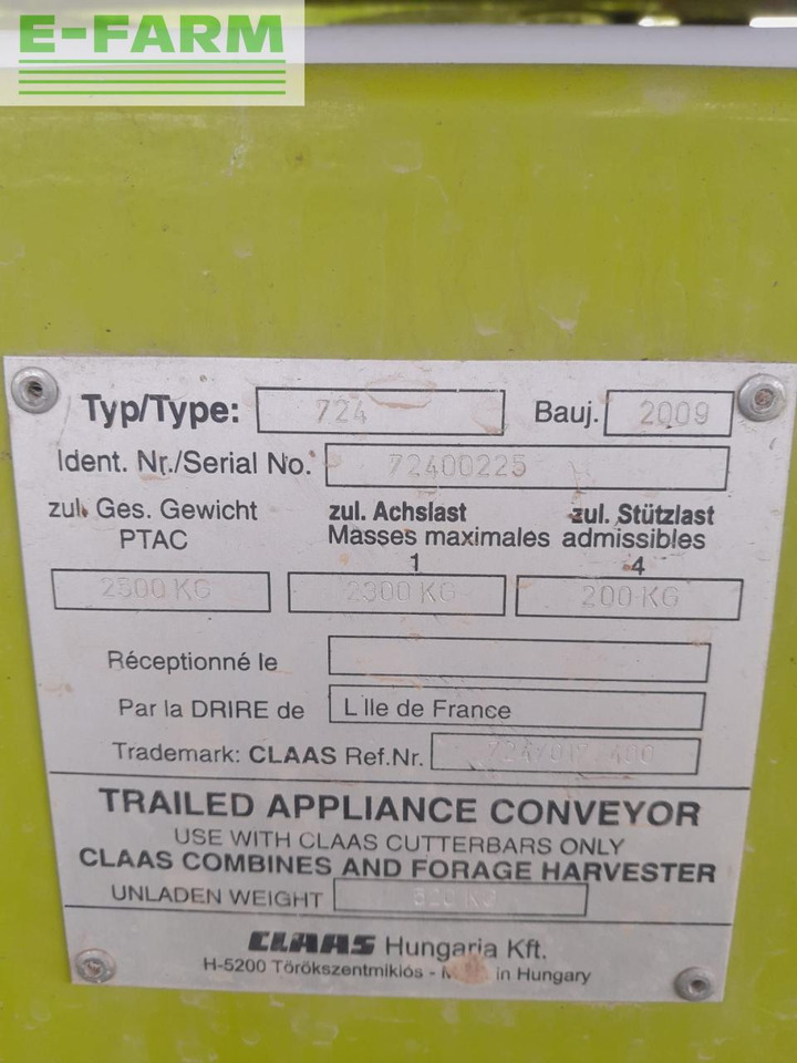 Plataforma para colheitadeira CLAAS SW C 430: foto 14 Plataforma para colheitadeira CLAAS SW C 430: foto 14