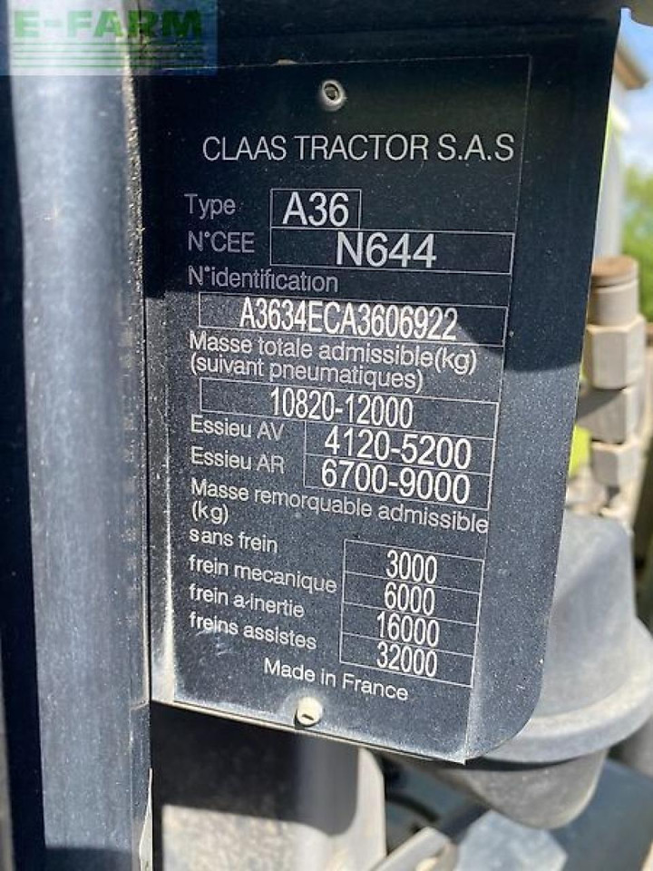 CLAAS arion 650 cis HEXASHIFT CIS - Trator: foto 2 CLAAS arion 650 cis HEXASHIFT CIS - Trator: foto 2
