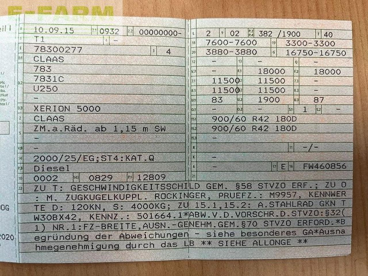 CLAAS xerion 5000 trac TRAC - Trator: foto 2 CLAAS xerion 5000 trac TRAC - Trator: foto 2