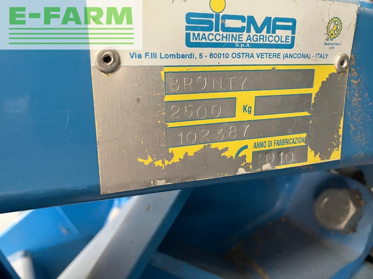 Eck-Sicma Bronty 2500/ 7 - Cultivador: foto 5 Eck-Sicma Bronty 2500/ 7 - Cultivador: foto 5