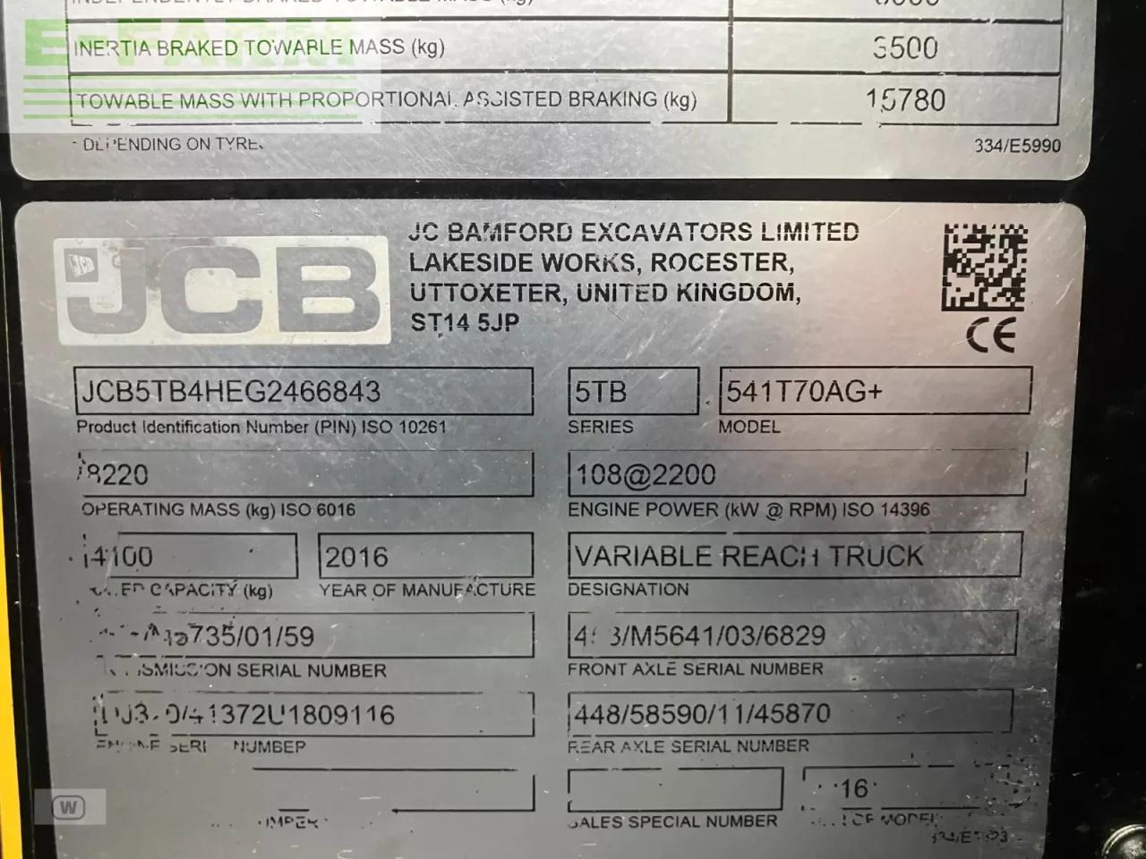 Empilhador telescópico JCB 541-70 agri plus: foto 25