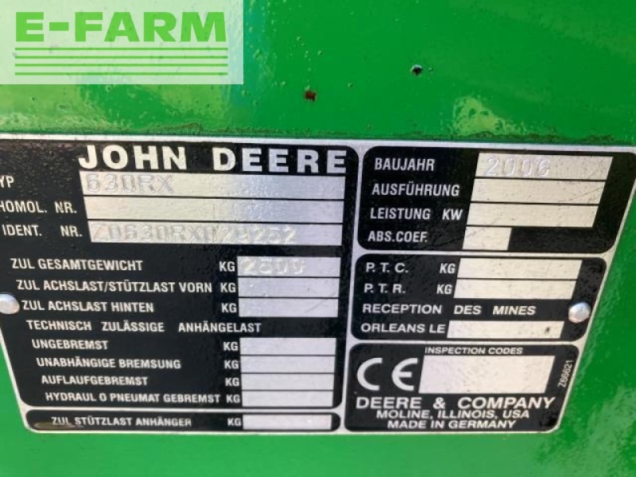 Plataforma para colheitadeira John Deere 630r: foto 11