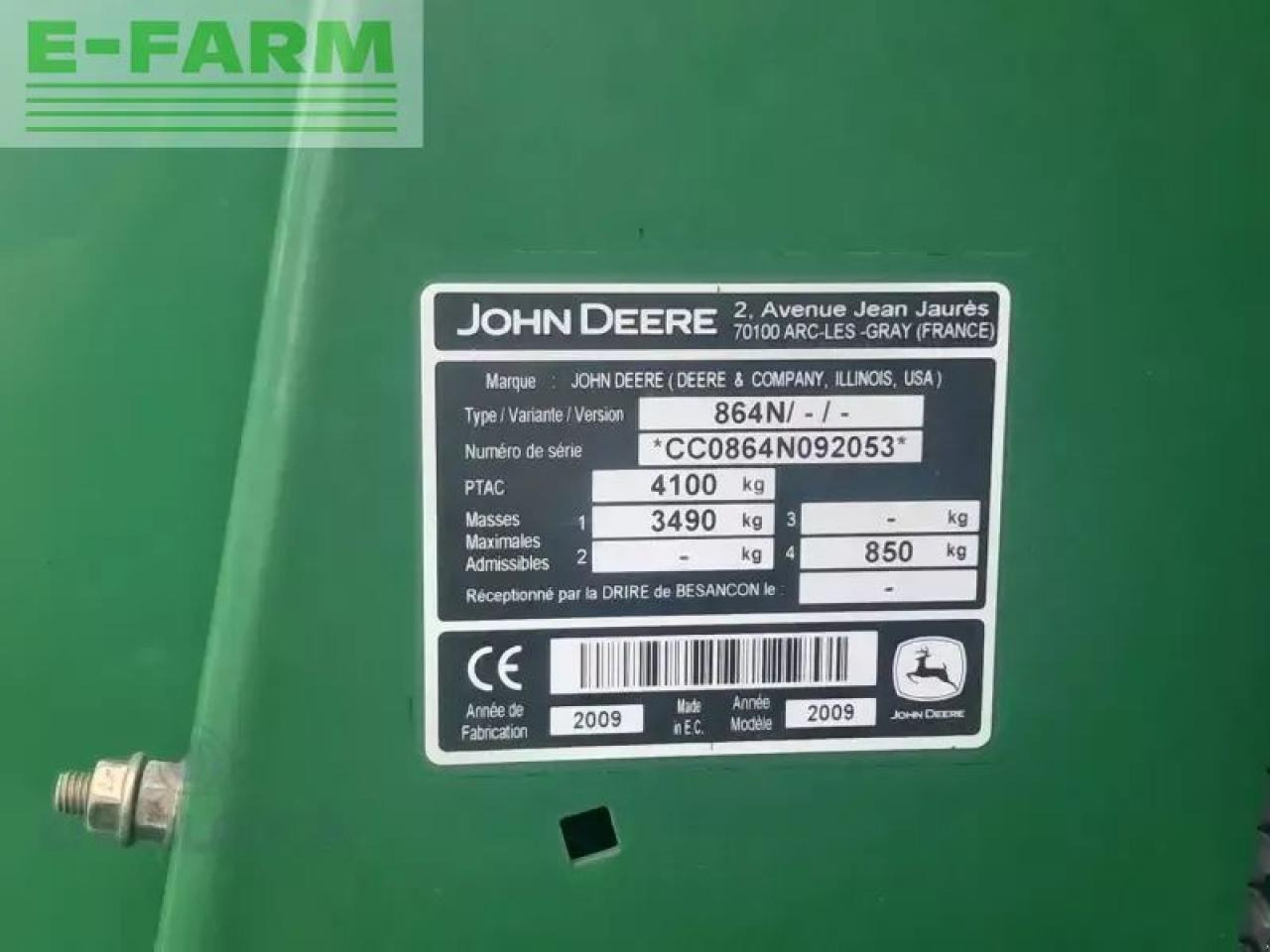 Enfardadeira de fardos quadrados John Deere 864 premium: foto 13
