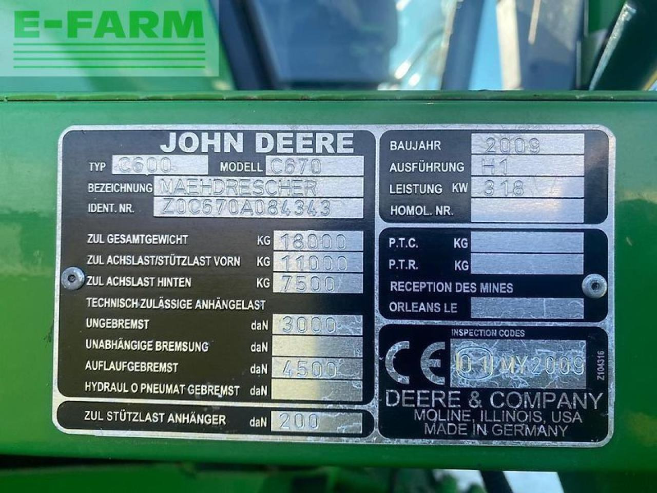 John Deere c670 - Ceifeira debulhadora: foto 3 John Deere c670 - Ceifeira debulhadora: foto 3