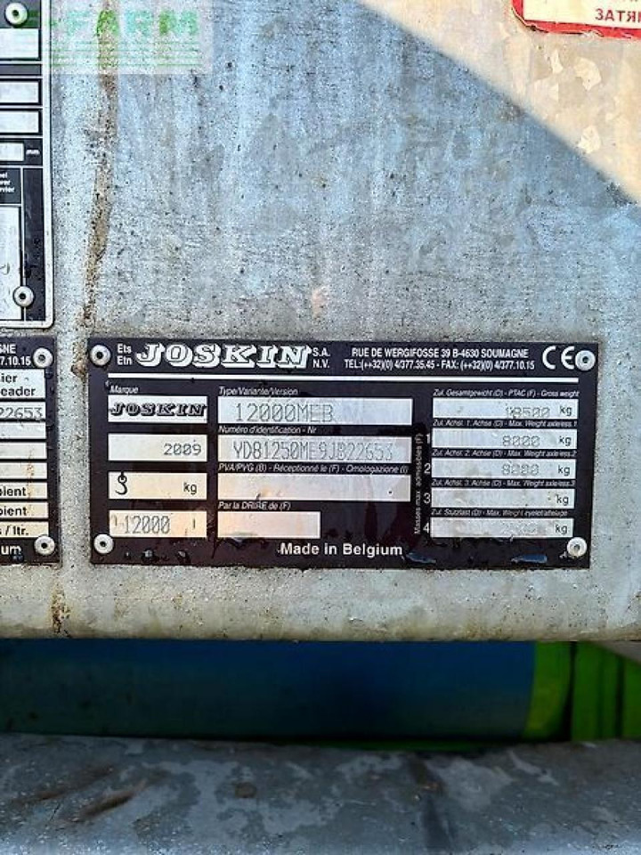 Joskin güllefass 12000liter modulo2 - Equipamento de fertilização: foto 5 Joskin güllefass 12000liter modulo2 - Equipamento de fertilização: foto 5