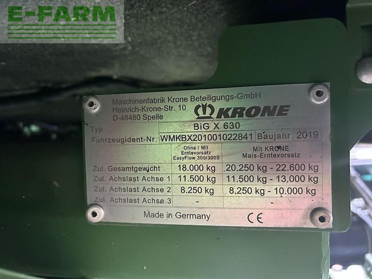 Krone bigx 630 - Picadora de forragem automotriz: foto 5 Krone bigx 630 - Picadora de forragem automotriz: foto 5