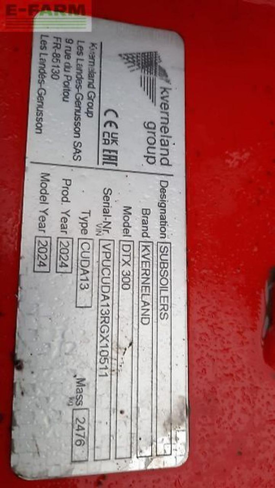 Cultivador Kverneland dtx 300 mit dd600: foto 8