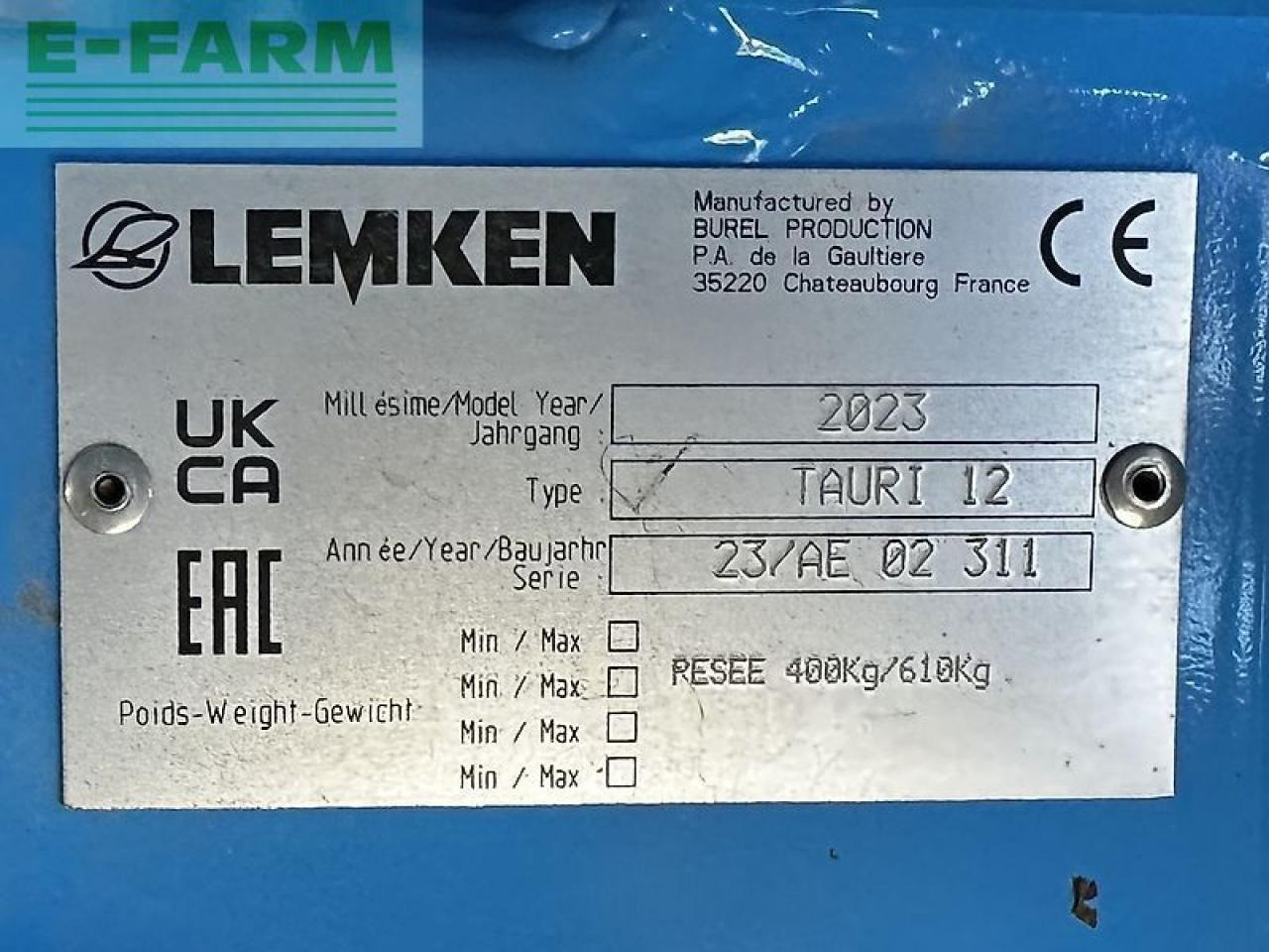 Lemken tauri 12/2150 - Distribuidor de fertilizantes: foto 2 Lemken tauri 12/2150 - Distribuidor de fertilizantes: foto 2