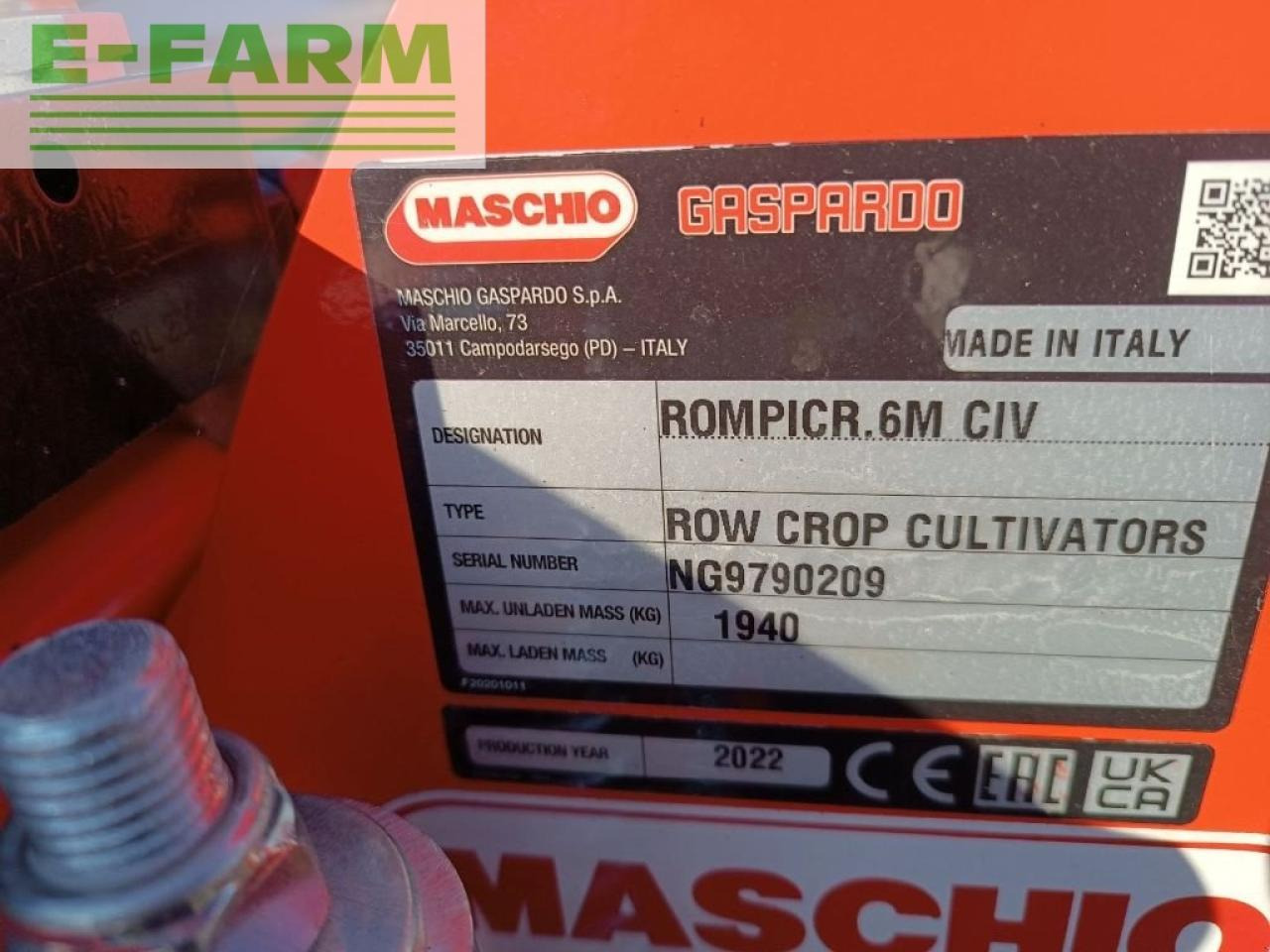 Maquina para lavrar a terra Maschio rompicrosta 6m civ: foto 6