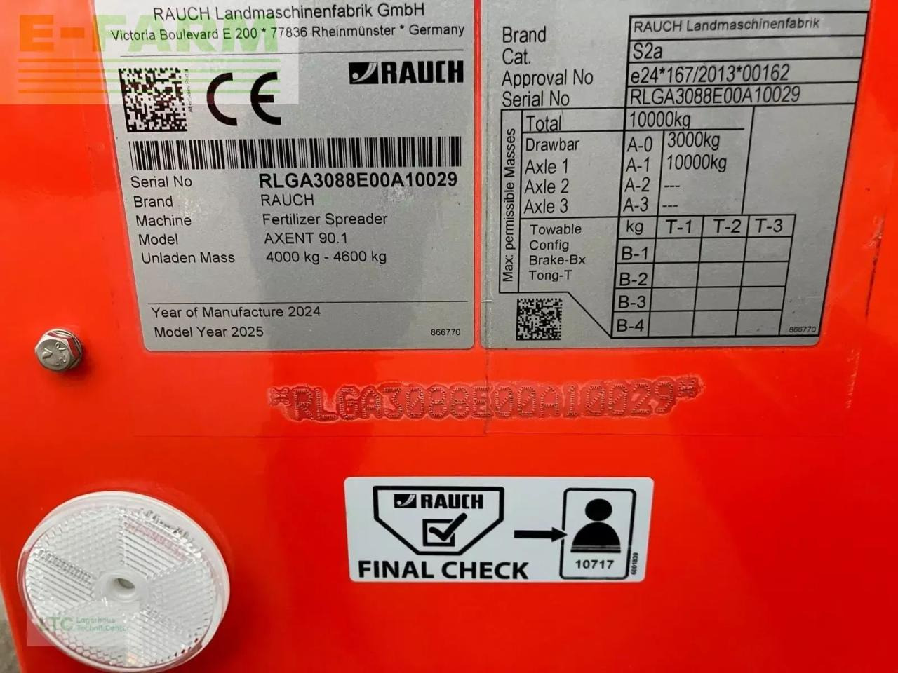 Distribuidor de fertilizantes Rauch axent 90: foto 12