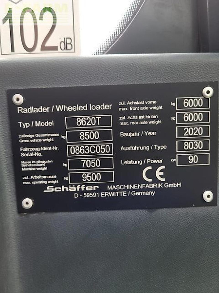 Pá carregadora de rodas Schäffer 8620 t: foto 13