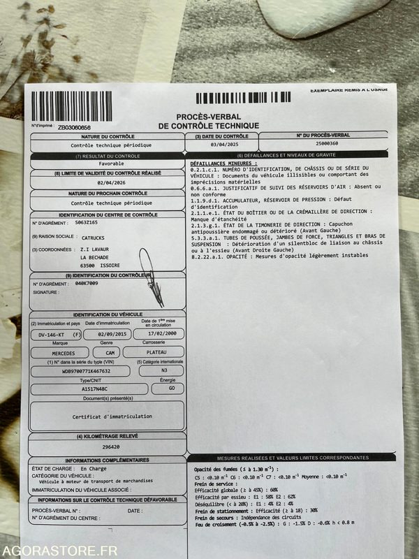 CAMION PLATEAU MERCEDES 15T - 2000 - Camião de caixa aberta/ Plataforma, Camião grua: foto 5 CAMION PLATEAU MERCEDES 15T - 2000 - Camião de caixa aberta/ Plataforma, Camião grua: foto 5