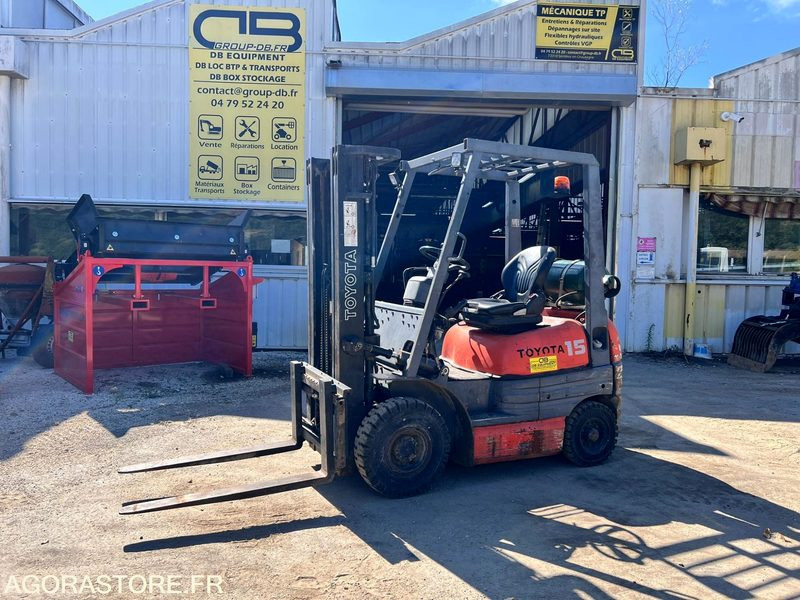 Chariot élévateur à gaz Toyota FG15 4,3m - 1,5T - Année 1994 - 10770 heures - Empilhador a gás: foto 1 Chariot élévateur à gaz Toyota FG15 4,3m - 1,5T - Année 1994 - 10770 heures - Empilhador a gás: foto 1