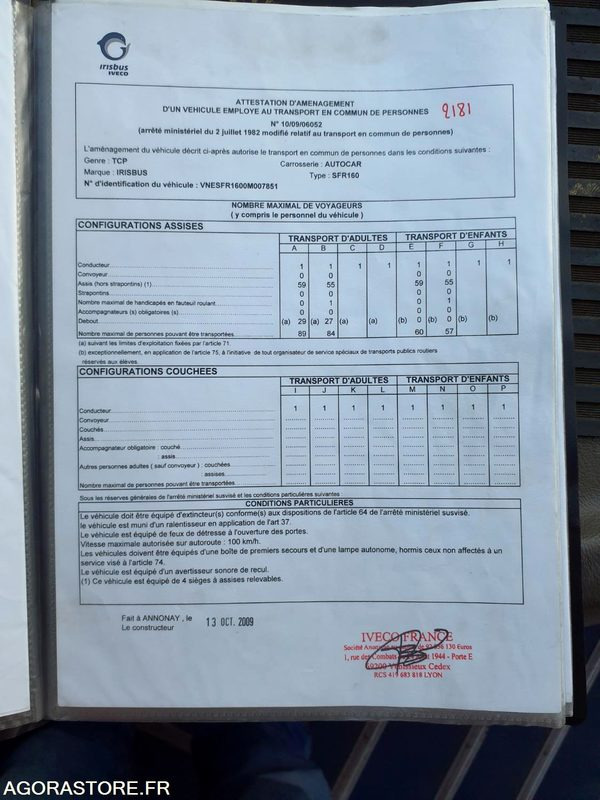 IVECO BUS CROSSWAY N°093403 - Autocarro escolar: foto 5 IVECO BUS CROSSWAY N°093403 - Autocarro escolar: foto 5