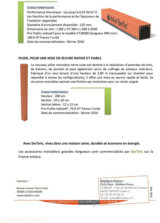 Ferramenta/ Equipamento novo Lot de 12 coffres caisson de volet roulant tunnel préfabriqué BIO'BRIC: foto 6