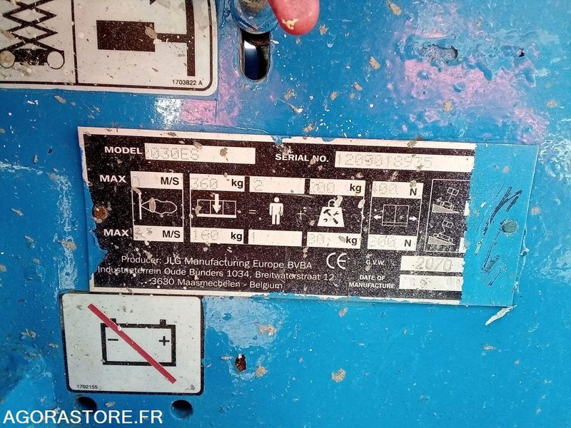 Nacelle electrique à ciseaux JLG 2030ES - Plataforma aérea: foto 4 Nacelle electrique à ciseaux JLG 2030ES - Plataforma aérea: foto 4