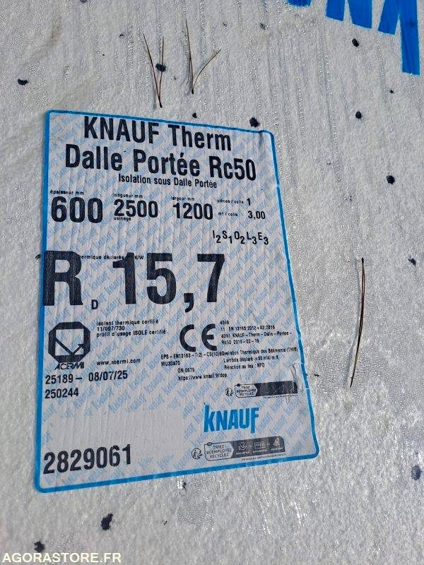 Panneaux isolants KNAUF Therm Dalle Portée Rc50 2500 x 1200 x 600 mm - Ferramenta/ Equipamento: foto 3 Panneaux isolants KNAUF Therm Dalle Portée Rc50 2500 x 1200 x 600 mm - Ferramenta/ Equipamento: foto 3