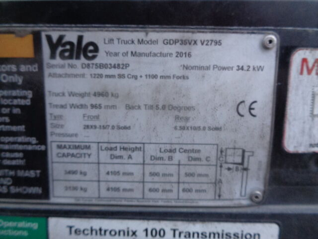 Yale GDP 35 VX - Empilhador: foto 4 Yale GDP 35 VX - Empilhador: foto 4