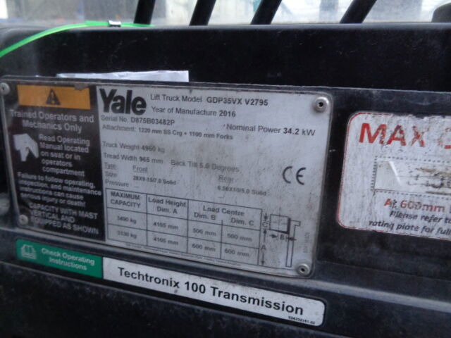 Yale GDP 35 VX - Empilhador: foto 5 Yale GDP 35 VX - Empilhador: foto 5