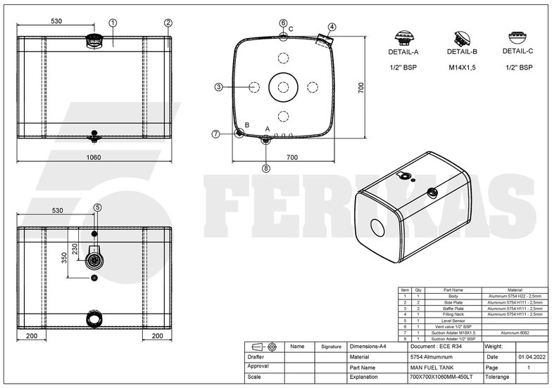 Tanque de combustível para Camião novo MAN: foto 8