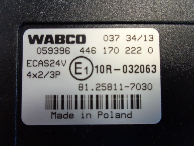 Wabco ECAS control unit 81258117030,4461702220 - Centralina electrónica para Camião: foto 2 Wabco ECAS control unit 81258117030,4461702220 - Centralina electrónica para Camião: foto 2