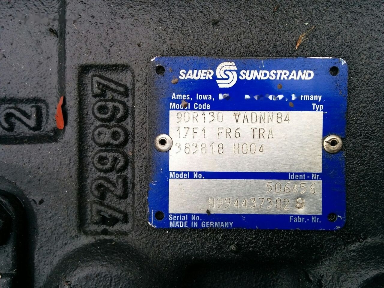 Sandler 90R130 - Bomba hidráulica para Equipamento de movimentação: foto 1 Sandler 90R130 - Bomba hidráulica para Equipamento de movimentação: foto 1