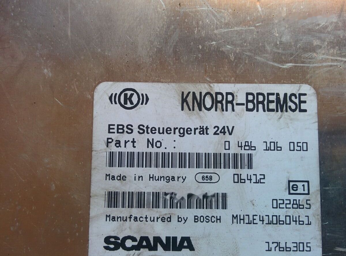 Centralina electrónica para Ônibus Volvo KNOR-BREMSE EBS 0486106063, 0486106028.\\\\ 0486106050 .\\ 063\\   Volvo Scania: foto 8