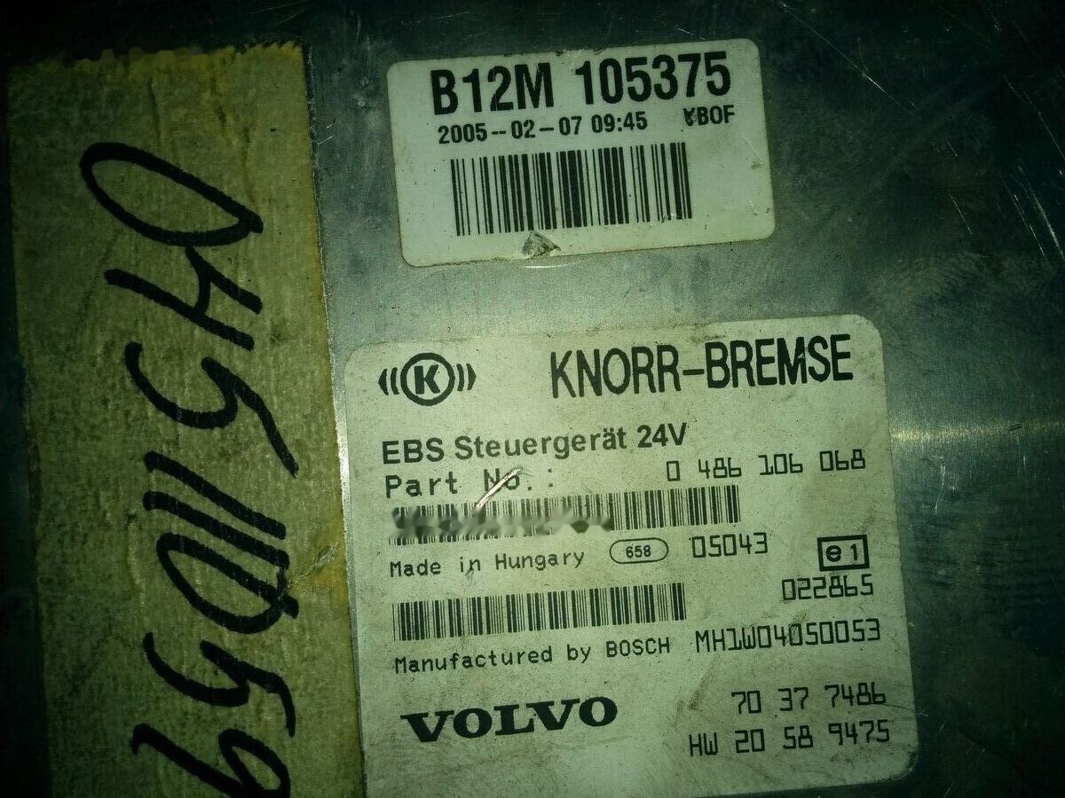 Centralina electrónica para Ônibus Volvo KNOR-BREMSE EBS 0486106063, 0486106028.\\\\ 0486106050 .\\ 063\\   Volvo Scania: foto 9