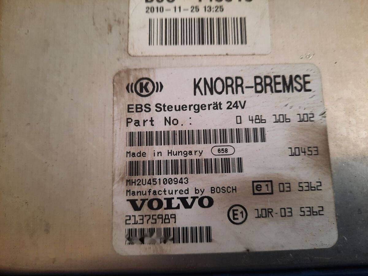 Centralina electrónica para Ônibus Volvo KNOR-BREMSE EBS 0486106063, 0486106028.\\\\ 0486106050 .\\ 063\\   Volvo Scania: foto 10