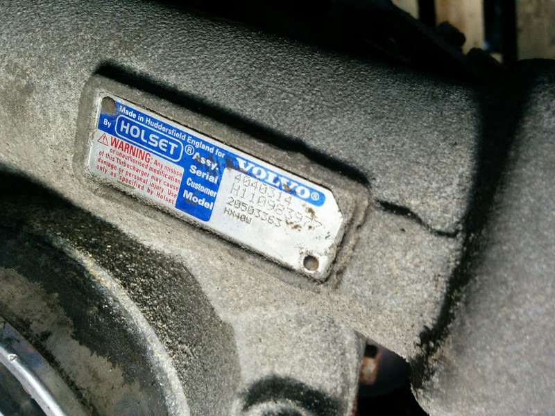 Volvo Вольво HOLSET HX40M . HX40G - Turbocompressor: foto 5 Volvo Вольво HOLSET HX40M . HX40G - Turbocompressor: foto 5