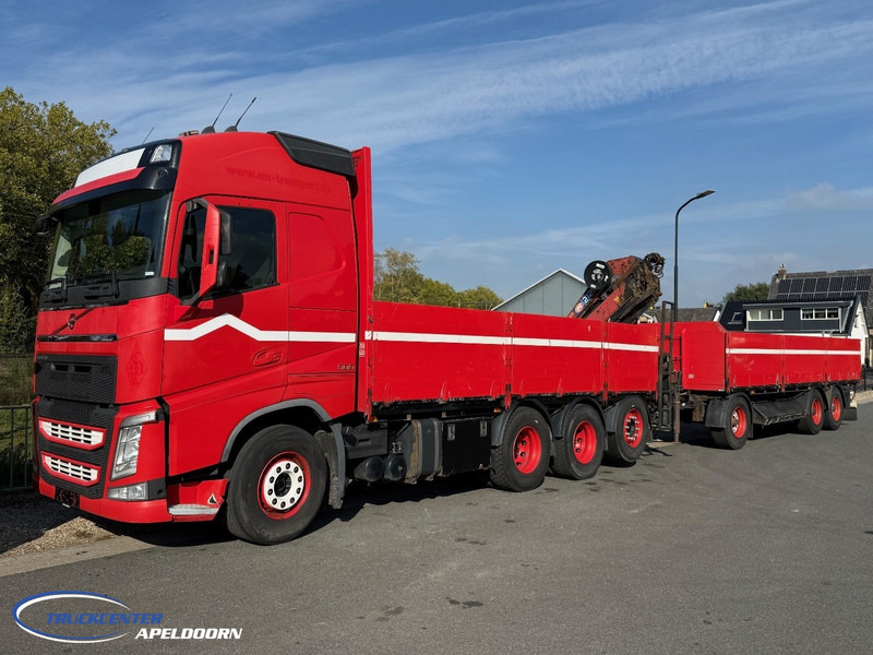Volvo FH 500 8x4, HMF 2120 K4 + Rotator, + Krone trailer - Camião de caixa aberta/ Plataforma, Camião grua: foto 1 Volvo FH 500 8x4, HMF 2120 K4 + Rotator, + Krone trailer - Camião de caixa aberta/ Plataforma, Camião grua: foto 1