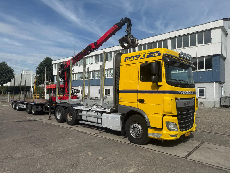 DAF XF 510 6X4 EURO 6 PALFINGER Q150Z + GRIJPER + KELBERG HANGER INTARDER - Camião de caixa aberta/ Plataforma, Camião grua: foto 3 DAF XF 510 6X4 EURO 6 PALFINGER Q150Z + GRIJPER + KELBERG HANGER INTARDER - Camião de caixa aberta/ Plataforma, Camião grua: foto 3