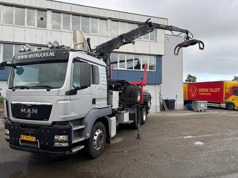 MAN TGS 33.480 6X4 + HIAB 251S.82 + TRAILER 2 AXLE KRAEMER - Camião de transporte de madeira, Camião grua: foto 3 MAN TGS 33.480 6X4 + HIAB 251S.82 + TRAILER 2 AXLE KRAEMER - Camião de transporte de madeira, Camião grua: foto 3