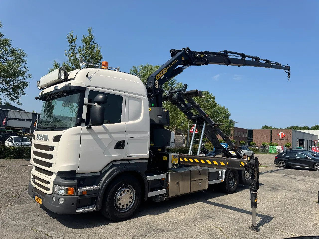 Scania R450 6X2 - EURO 6 + PALFINGER PK 32002-SH + REMO - Camião polibenne, Camião grua: foto 1 Scania R450 6X2 - EURO 6 + PALFINGER PK 32002-SH + REMO - Camião polibenne, Camião grua: foto 1