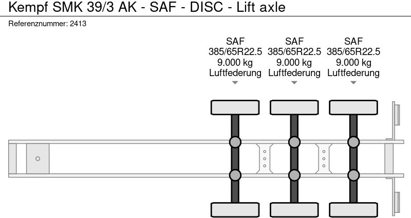Semi-reboque basculante Kempf SMK 39/3 AK - SAF - DISC - Lift axle: foto 17