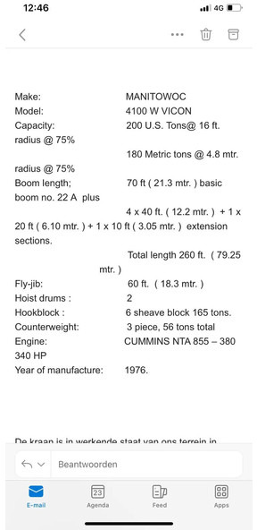 Guindaste sobre esteiras Kobelco Manitowoc 4100 W Vicon Crawler Crane - 79.25 Meter - 200 Tons: foto 12