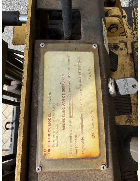 Empilhador a diesel Hyster H2.50 XL Duplo 370 Sideshift isuzu diesel: foto 12 Empilhador a diesel Hyster H2.50 XL Duplo 370 Sideshift isuzu diesel: foto 12