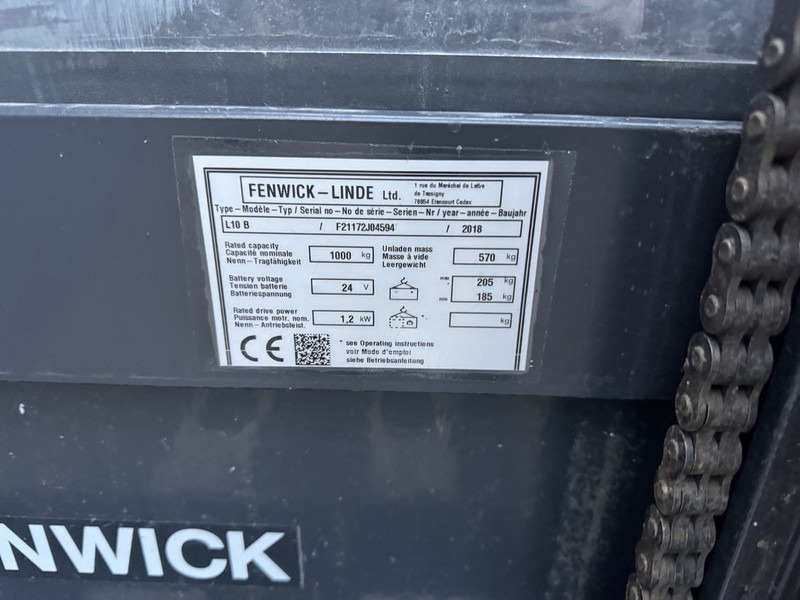 Linde L10B Stapelaar Duplo 250 elektrisch 2018 - Stacker: foto 3 Linde L10B Stapelaar Duplo 250 elektrisch 2018 - Stacker: foto 3