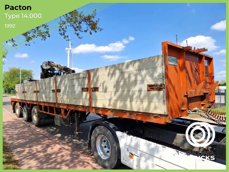 Pacton 3 AS ZONDER KRAAN / SANS GRUE - Semi-reboque plataforma/ Caixa aberta: foto 1 Pacton 3 AS ZONDER KRAAN / SANS GRUE - Semi-reboque plataforma/ Caixa aberta: foto 1
