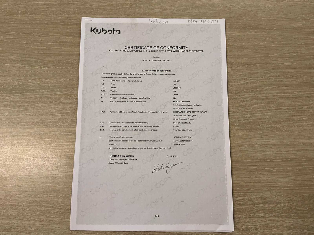 Trator 2020 KUBOTA L1361 FOUR WHEEL DRIVE FARM TRACTOR: foto 19 Trator 2020 KUBOTA L1361 FOUR WHEEL DRIVE FARM TRACTOR: foto 19