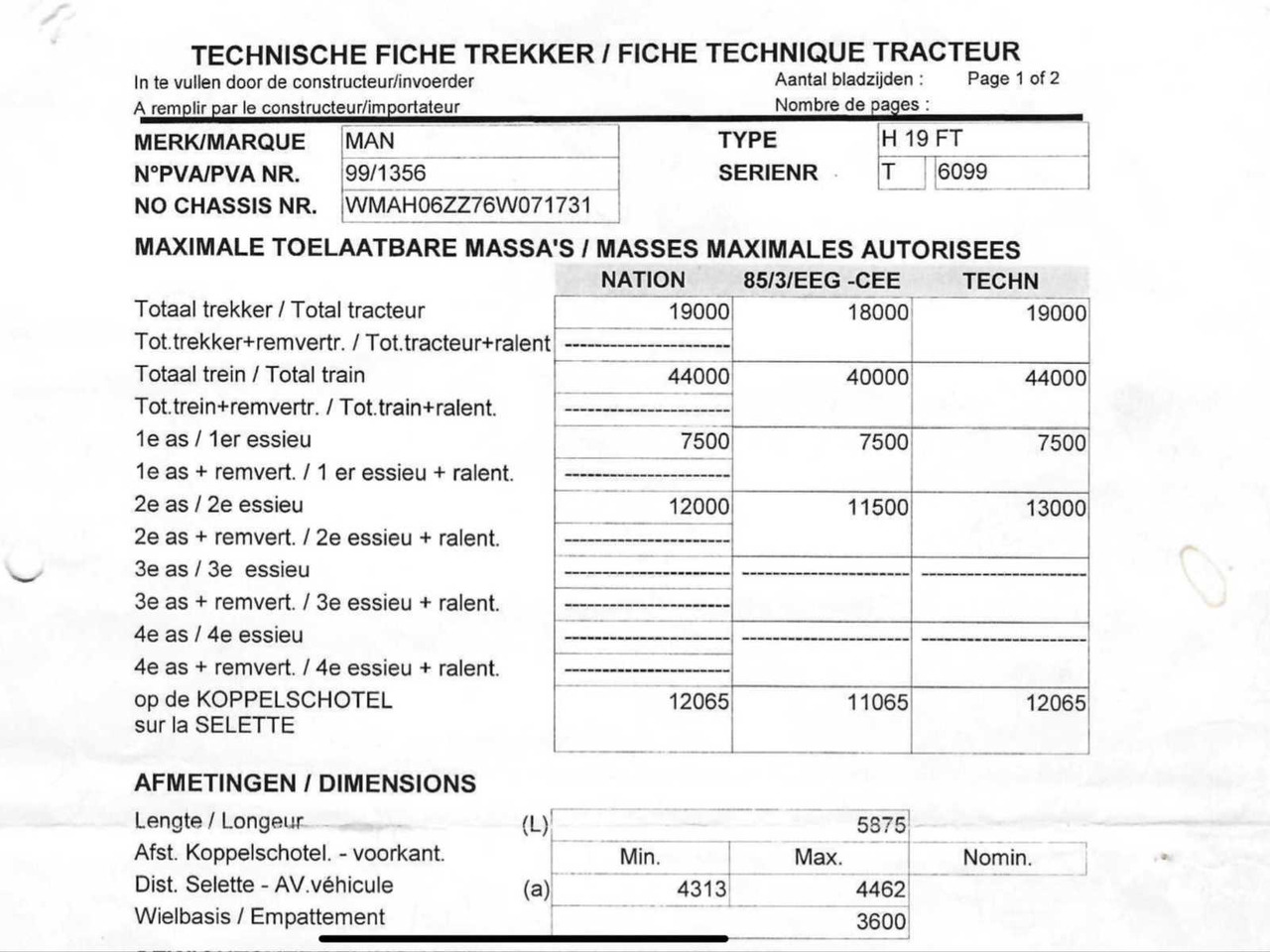 Camião 2006 MAN TGA 18.390 TRACTOR - AIR CONDITIONING AND WEBASTO - AUTOMATIC: foto 13