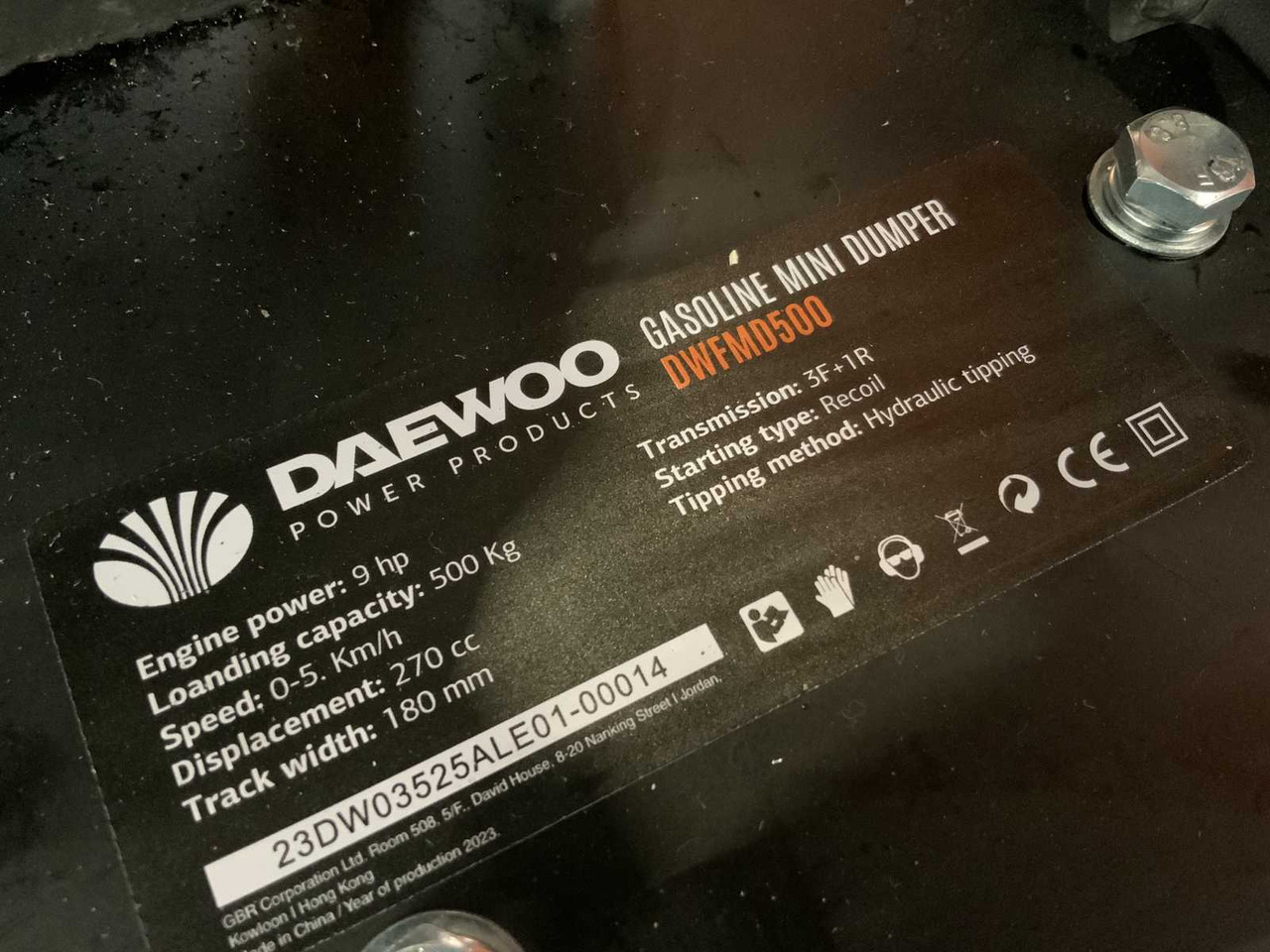 Dumper Daewoo DWFMD500: foto 9