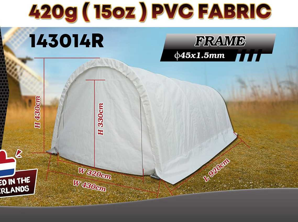 Rhino-Cross-Shelter 143014R - 9,2x4,3x4,3 m - Depósito de armazenamento: foto 2 Rhino-Cross-Shelter 143014R - 9,2x4,3x4,3 m - Depósito de armazenamento: foto 2